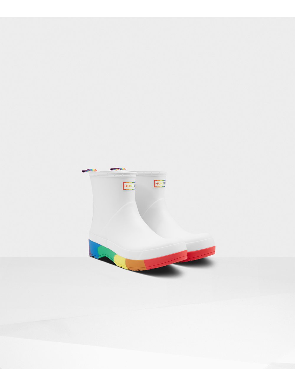 Men Hunter Original Pride Heeled Rain | Play Boots White | NZ-27963-XFYW